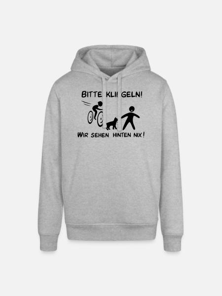 Bitte klingeln! Radfahrer-Hund - Stanley/Stella Unisex Hoodie SOUNDER - Grau meliert