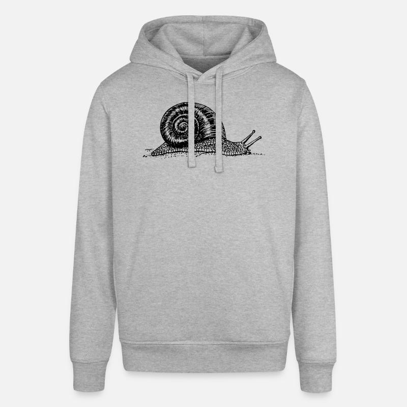 Black and withe snail - Stanley/Stella Unisex Hoodie SOUNDER - Grau meliert