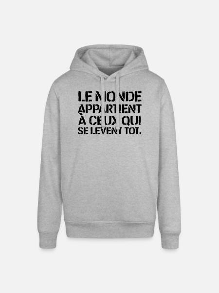 Citation - Le Monde - Sweat à capuche SOUNDER Stanley/Stella Unisexe - gris chiné
