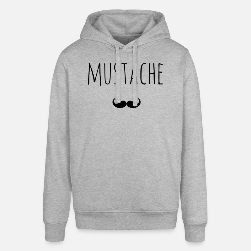 Mustache Bart Geschenk Idee - Stanley/Stella Unisex Hoodie SOUNDER - Grau meliert