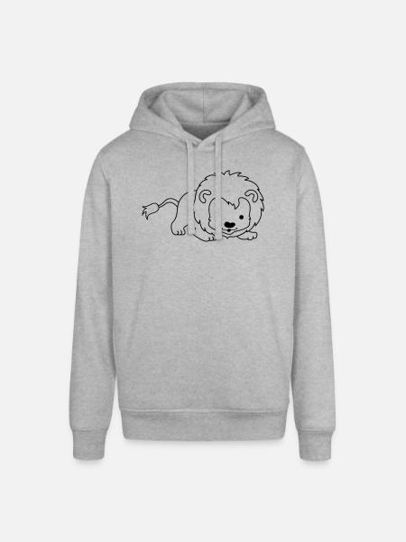 kleiner_loewe_01 - Stanley/Stella Unisex Hoodie SOUNDER - Grau meliert