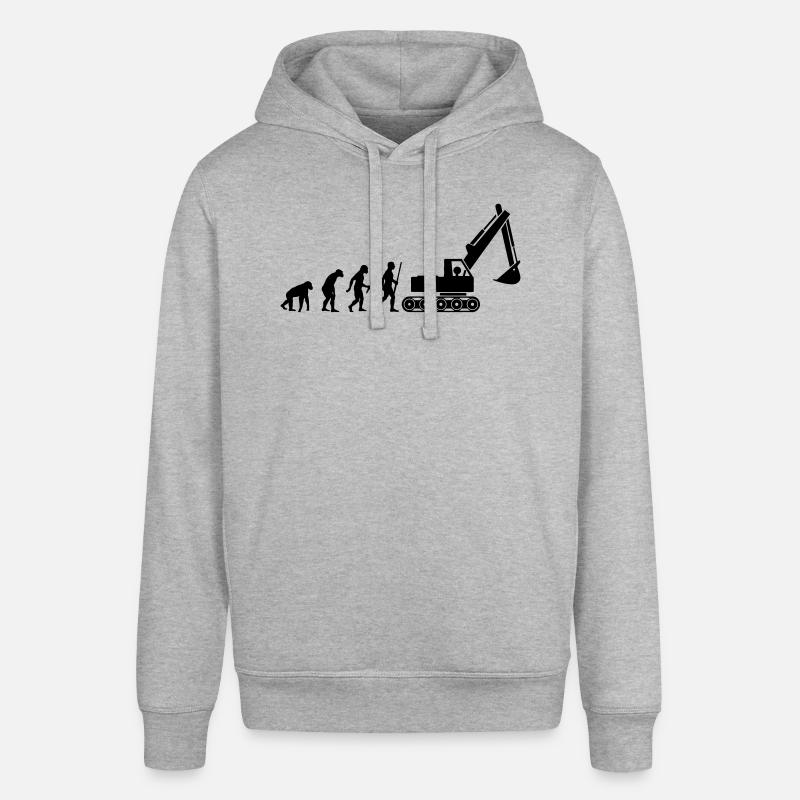 Baggerfahrer Evolution - Stanley/Stella Unisex Hoodie SOUNDER - Grau meliert