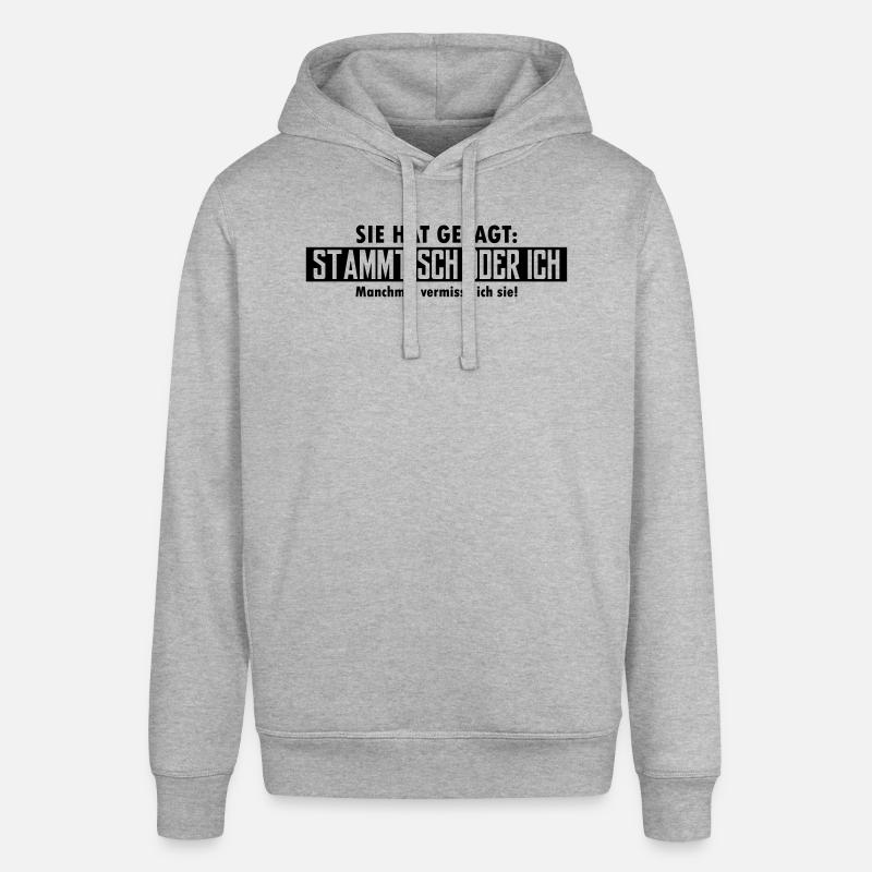 stammtisch oder ich - Stanley/Stella Unisex Hoodie SOUNDER - Grau meliert