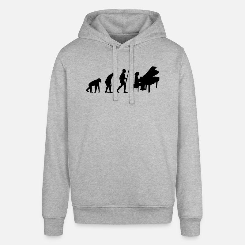 Évolution Piano Girl - Sweat à capuche SOUNDER Stanley/Stella Unisexe - gris chiné