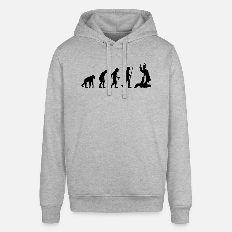 L'évolution du judo - Sweat à capuche SOUNDER Stanley/Stella Unisexe - gris chiné