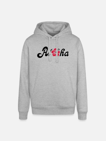 Aloha Hibiscus flower - Stanley/Stella SOUNDER Unisex Hoodie - heather grey