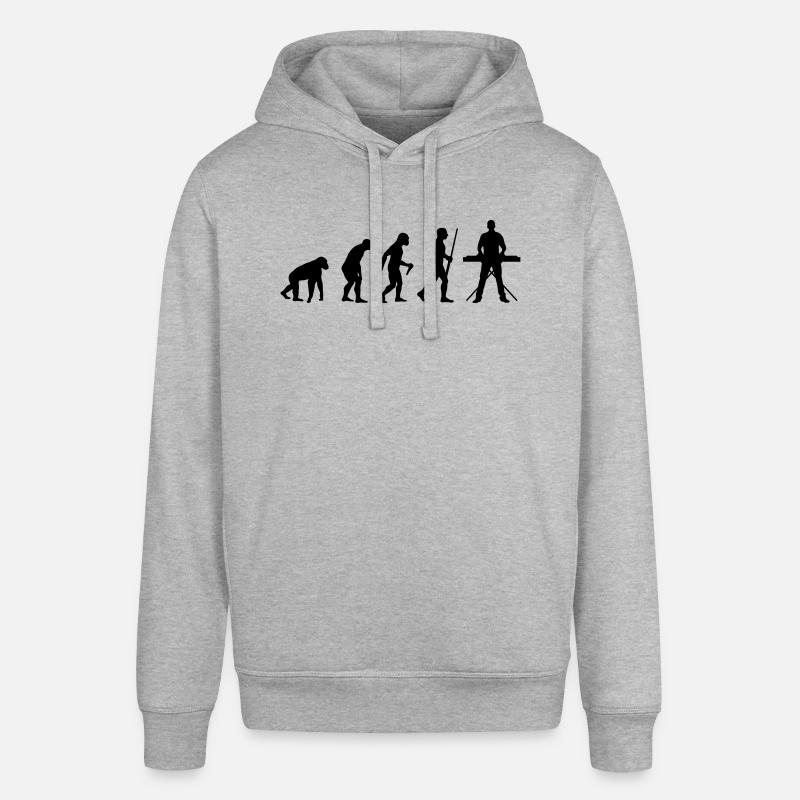 L'évolution du claviériste - Sweat à capuche SOUNDER Stanley/Stella Unisexe - gris chiné