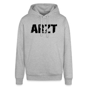 arzt_deutsch - Stanley/Stella Unisex Hoodie SOUNDER - Grau meliert - Vorne - Alina (178cm) & Michal (187cm)