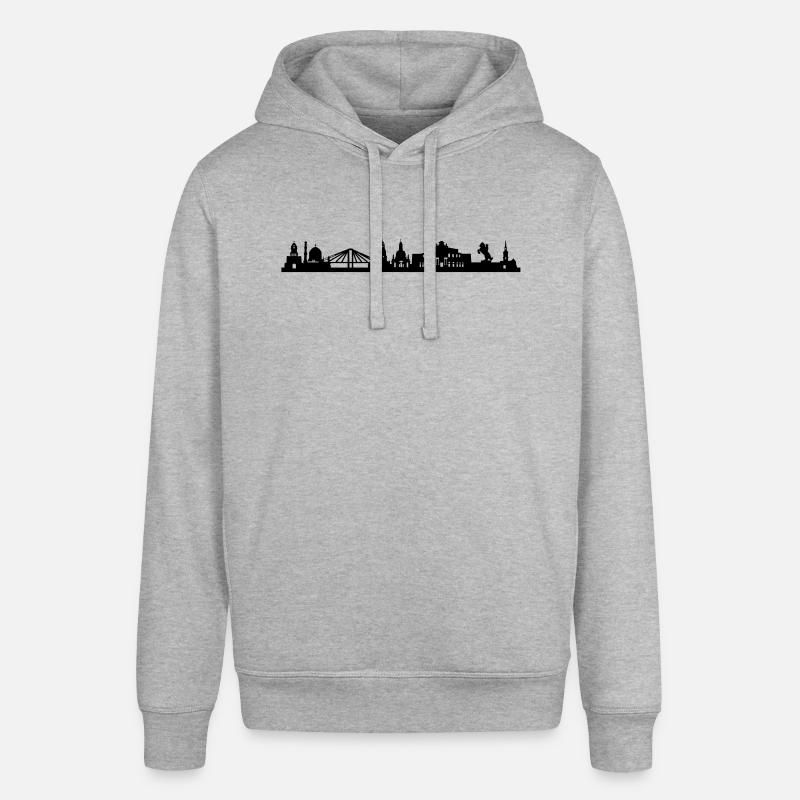 Skyline Dresden lang - Stanley/Stella Unisex Hoodie SOUNDER - Grau meliert