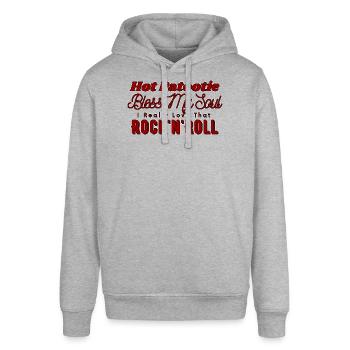 Hot Patootie Bless My Soul - Stanley/Stella SOUNDER Unisex Hoodie - heather grey - Front - Alina (178cm) & Michal (187cm)