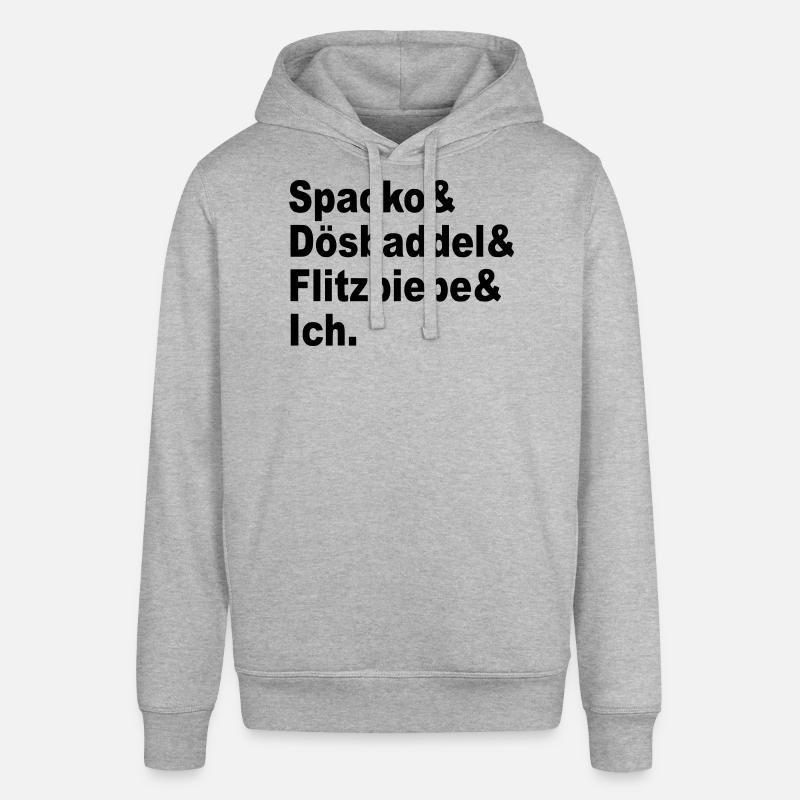 Spacko, Dösbaddel, Flitzpiepe, Ich. - Stanley/Stella Unisex Hoodie SOUNDER - Grau meliert