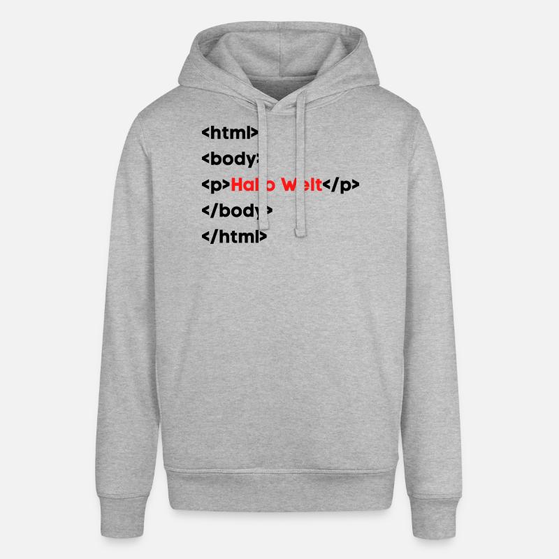 Hallo Welt HTML – Lustiges Programmierer & Coding  - Stanley/Stella Unisex Hoodie SOUNDER - Grau meliert
