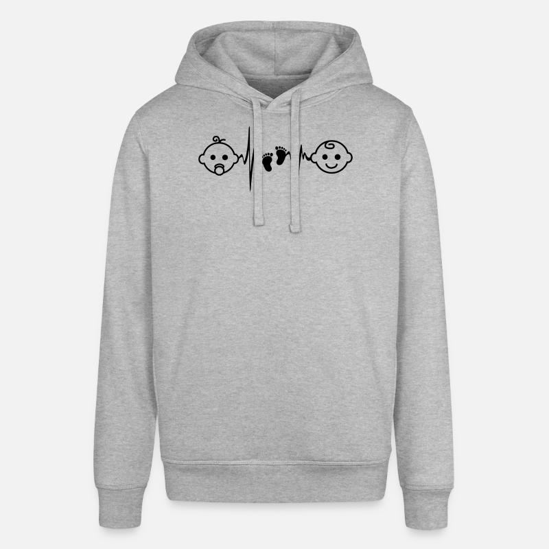 Baby Mädchen oder Junge - Stanley/Stella Unisex Hoodie SOUNDER - Grau meliert