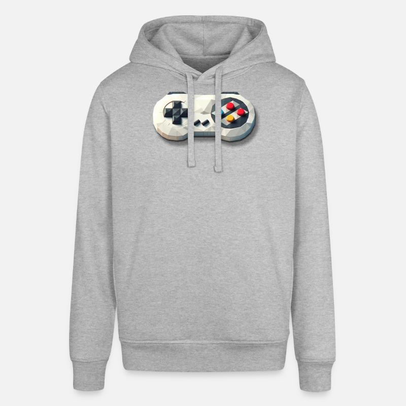 Retro Controller 16 Bit Gaming Nostalgie - Stanley/Stella Unisex Hoodie SOUNDER - Grau meliert