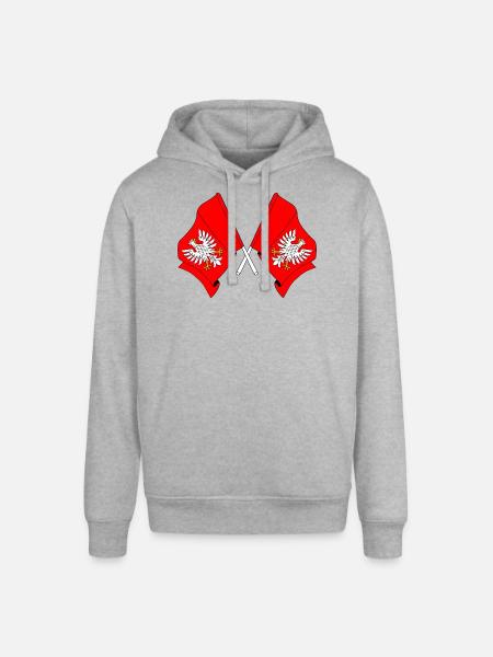 Two flags Masovia - Stanley/Stella SOUNDER Unisex Hoodie - heather grey