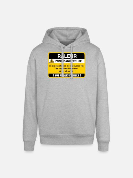 Complaining Danger Zone - Stanley/Stella SOUNDER Unisex Hoodie - heather grey