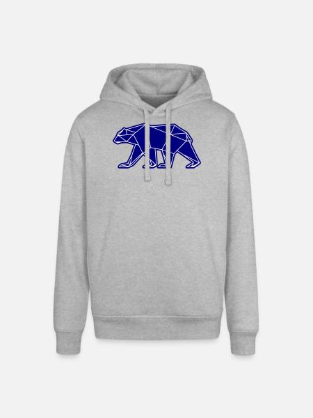 Polar Bear Polar Bear Polygon Icon - Stanley/Stella SOUNDER Unisex Hoodie - heather grey