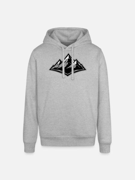 Mountains Symbol Alps - Stanley/Stella SOUNDER Unisex Hoodie - heather grey