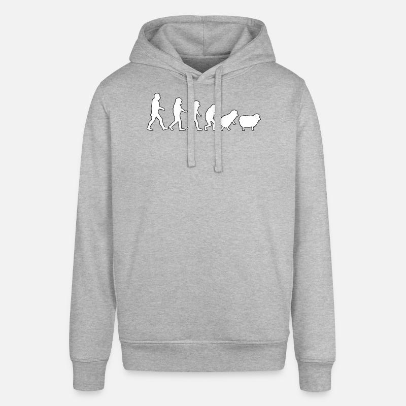 Evolution to Sheep: Herd Mindset - Stanley/Stella SOUNDER Unisex Hoodie - heather grey