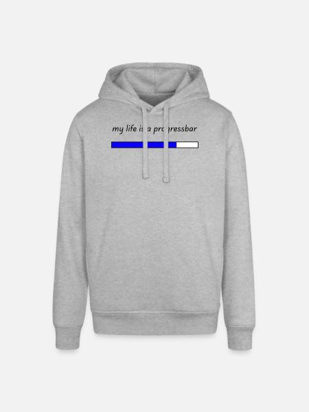 my life is a progressbar - Stanley/Stella SOUNDER Unisex Hoodie - heather grey