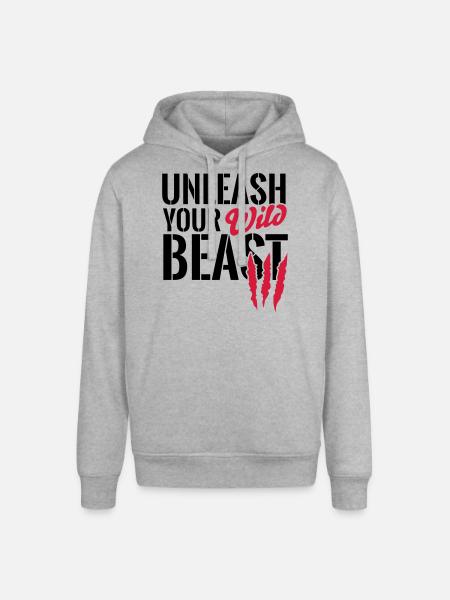 Unleash your beast - Stanley/Stella SOUNDER Unisex Hoodie - heather grey