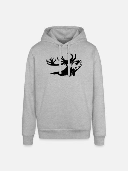 Hirsch - Deer - Stanley/Stella Unisex Hoodie SOUNDER - Grau meliert