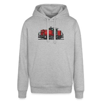 Diesellokomotive - Stanley/Stella Unisex Hoodie SOUNDER - Grau meliert - Vorne - Alina (178cm) & Michal (187cm)