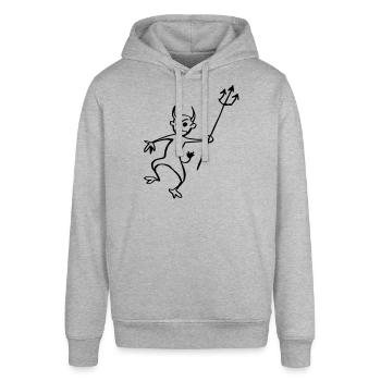 Devil - Stanley/Stella SOUNDER Unisex Hoodie - heather grey - Front - Alina (178cm) & Michal (187cm)