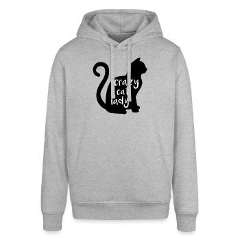 Crazy cat lady - Stanley/Stella SOUNDER Unisex Hoodie - heather grey - Front - Alina (178cm) & Michal (187cm)
