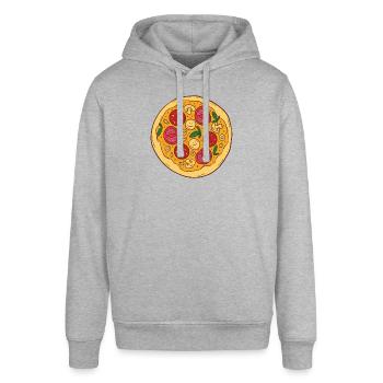 Pizza Tomate Champignons Geschenk - Stanley/Stella Unisex Hoodie SOUNDER - Grau meliert - Vorne - Alina (178cm) & Michal (187cm)
