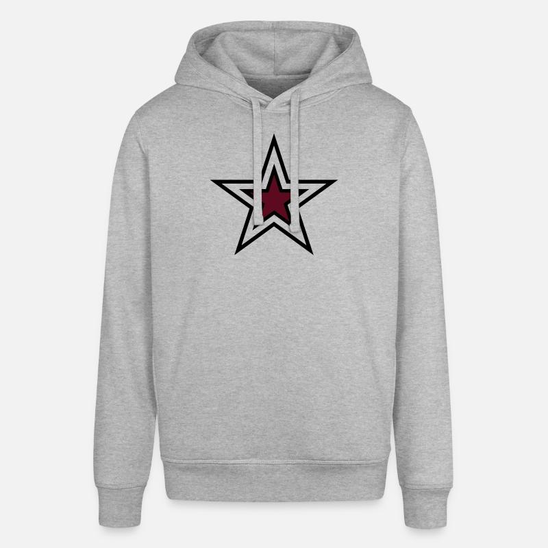 TeeCust n°29 - Etoile - Sweat à capuche SOUNDER Stanley/Stella Unisexe - gris chiné