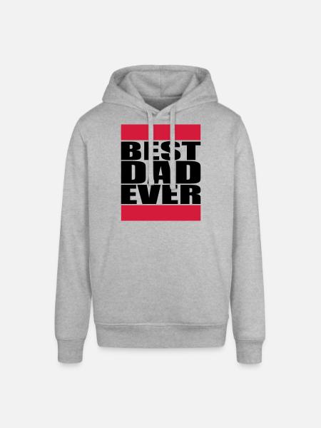 Best Dad Ever Logo - Stanley/Stella SOUNDER Unisex Hoodie - heather grey