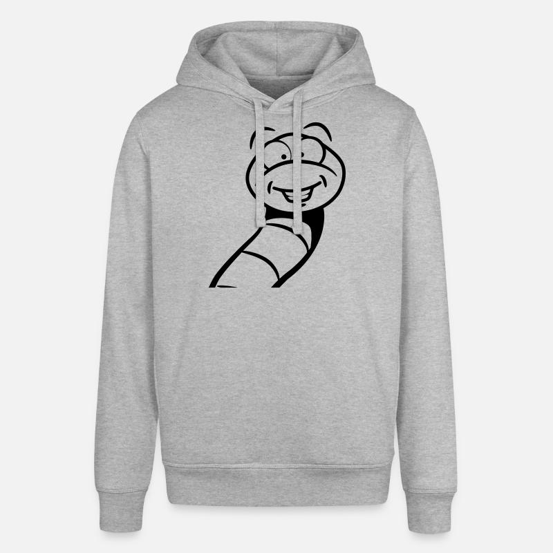 Ver mignon drôle - Sweat à capuche SOUNDER Stanley/Stella Unisexe - gris chiné