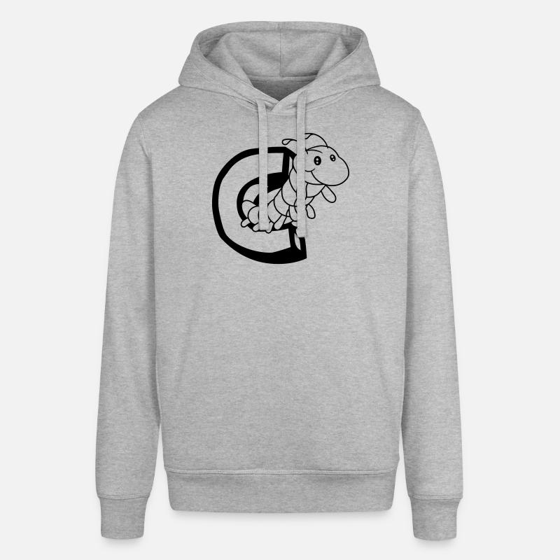 chenille chenille insecte mille-pattes lettre C le - Sweat à capuche SOUNDER Stanley/Stella Unisexe - gris chiné