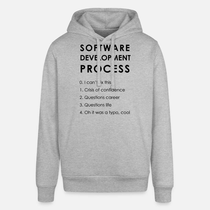 Software Development Process - Stanley/Stella SOUNDER Unisex Hoodie - heather grey