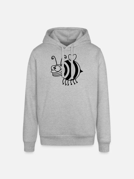Funny thickness crazy bee - Stanley/Stella SOUNDER Unisex Hoodie - heather grey