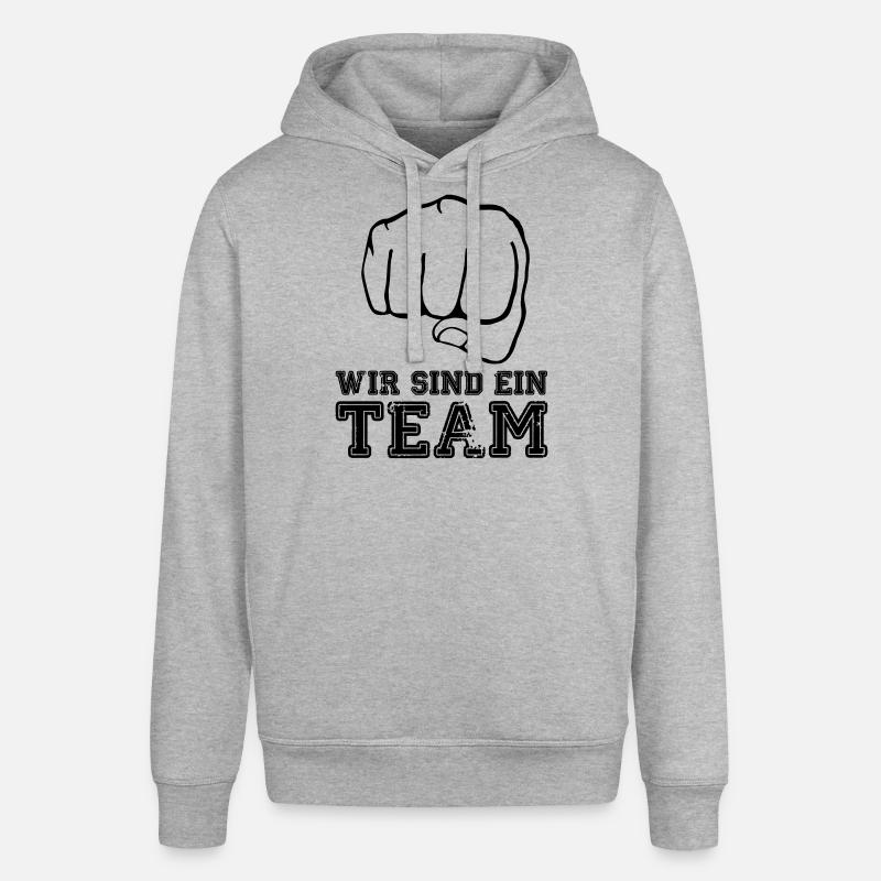 wir_sind_ein_team_faust - Stanley/Stella Unisex Hoodie SOUNDER - Grau meliert