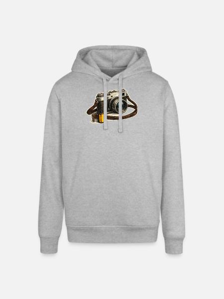 Vintage camera with film roll - Stanley/Stella SOUNDER Unisex Hoodie - heather grey