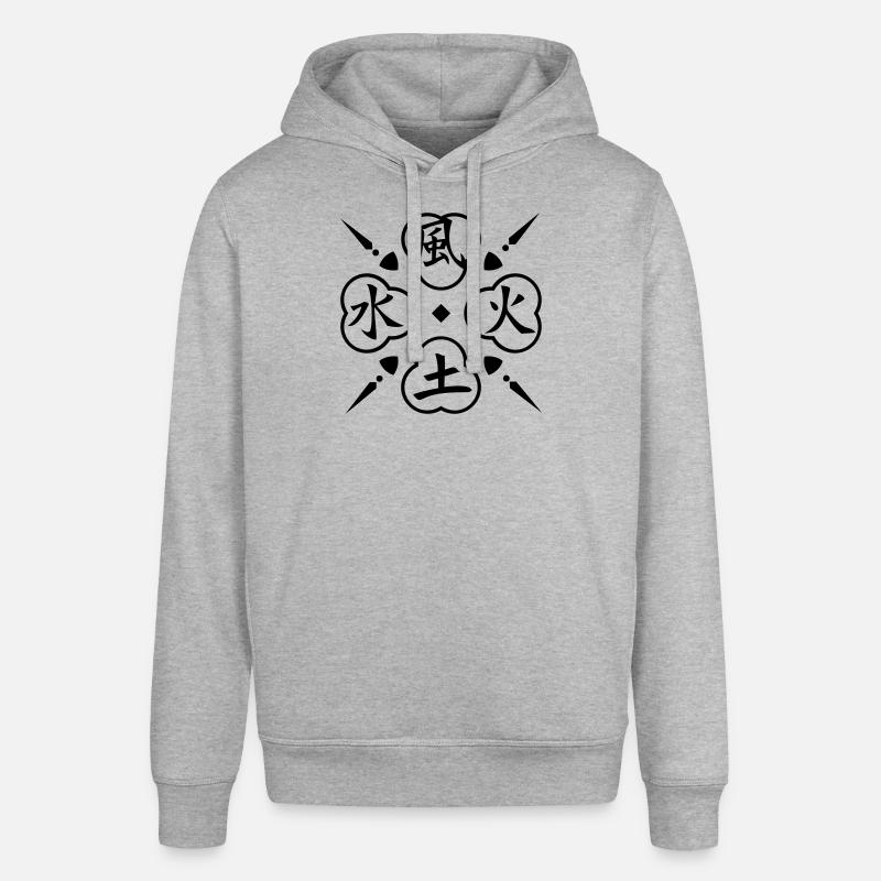 Quatre éléments / 4 elements (1c) - Sweat à capuche SOUNDER Stanley/Stella Unisexe - gris chiné