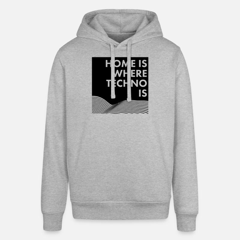 HOME IS WHERE TECHNO IS - Sweat à capuche SOUNDER Stanley/Stella Unisexe - gris chiné