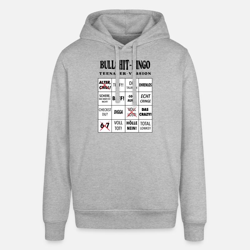 Bingo à la connerie – Version ado - Sweat à capuche SOUNDER Stanley/Stella Unisexe - gris chiné