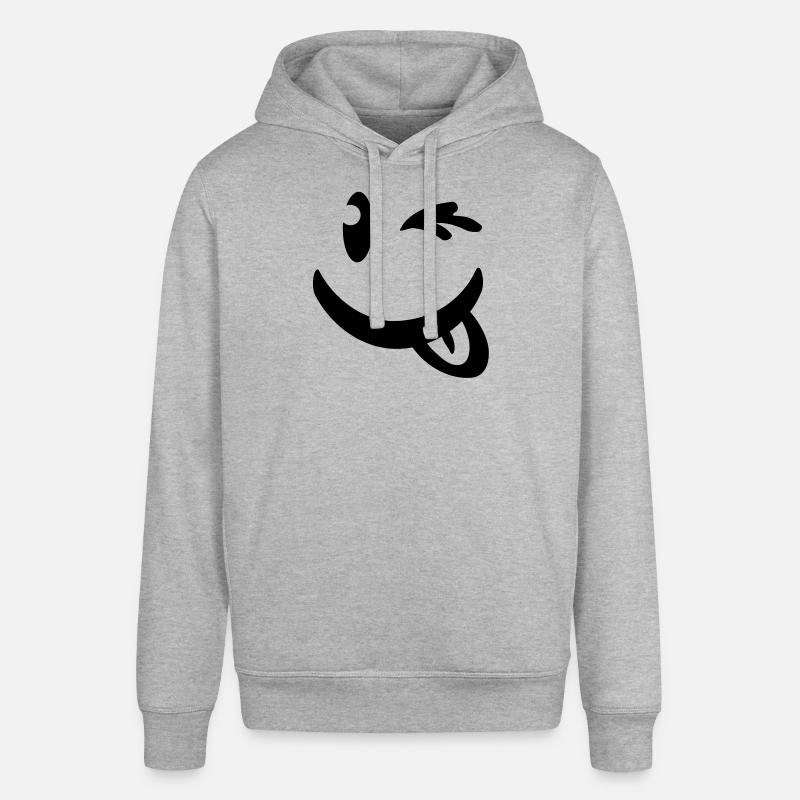 smiley_illu_c1 - Sweat à capuche SOUNDER Stanley/Stella Unisexe - gris chiné