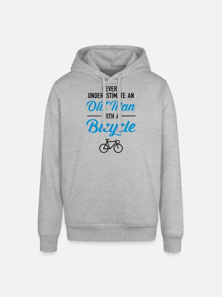 Old Man - Bicycle - Stanley/Stella Unisex Hoodie SOUNDER - Grau meliert