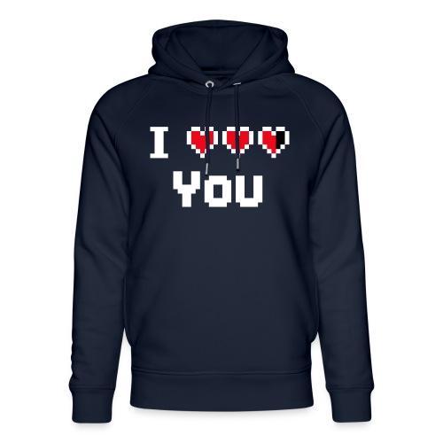 I pixelhearts you - Stanley/Stella Uniseks bio-hoodie