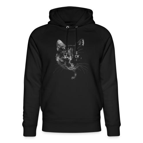 Schwarze Katze - Stanley/Stella Unisex Bio-Hoodie