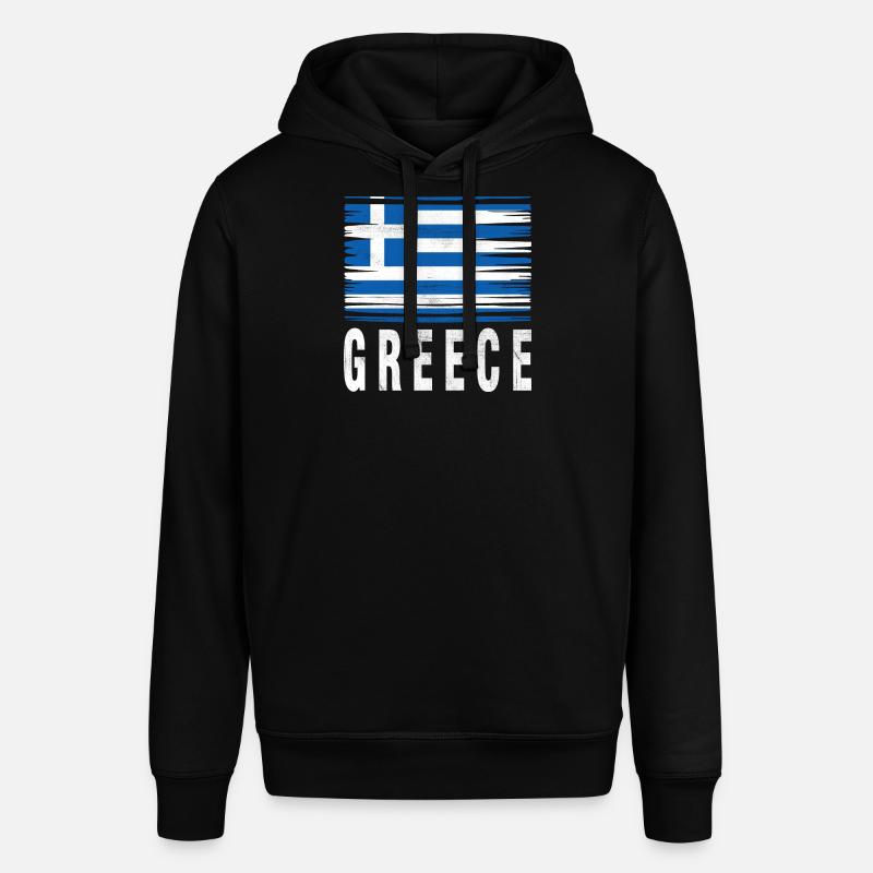 Drapeau au pinceau Grèce - Sweat à capuche SOUNDER Stanley/Stella Unisexe - noir