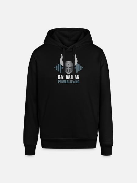 Barbarian Warrior Powerlifting Workout - Stanley/Stella SOUNDER Unisex Hoodie - black