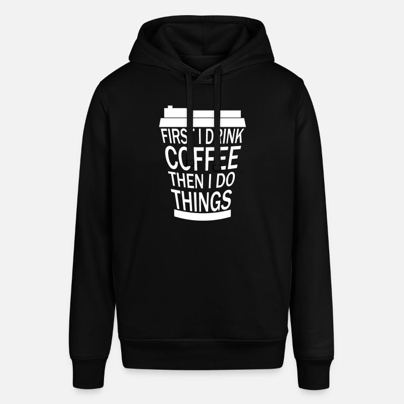 DRINK COFFEE BEFORE ACTIVITY - Sweat à capuche SOUNDER Stanley/Stella Unisexe - noir