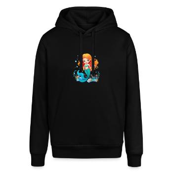 Dessin animé sirène sous-marine - Sweat à capuche SOUNDER Stanley/Stella Unisexe - noir - Devant - Alina (178cm) & Michal (187cm)