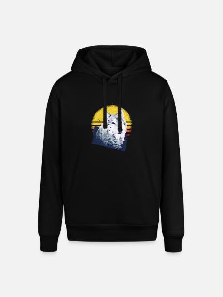 Wolf motif nature wolves - Stanley/Stella SOUNDER Unisex Hoodie - black